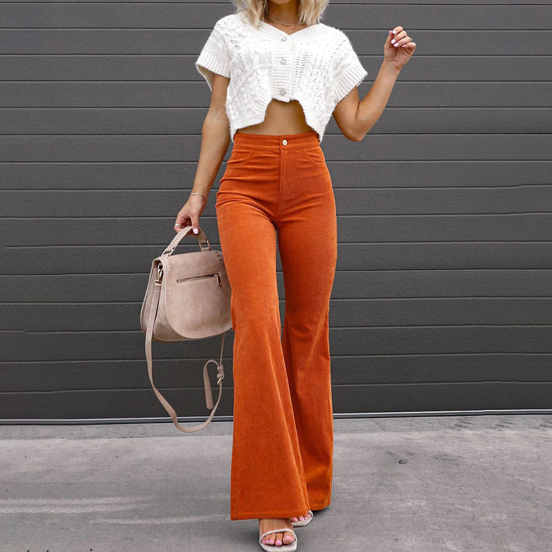 Georgiana | Anchored High Waisted Flared Pants for Women