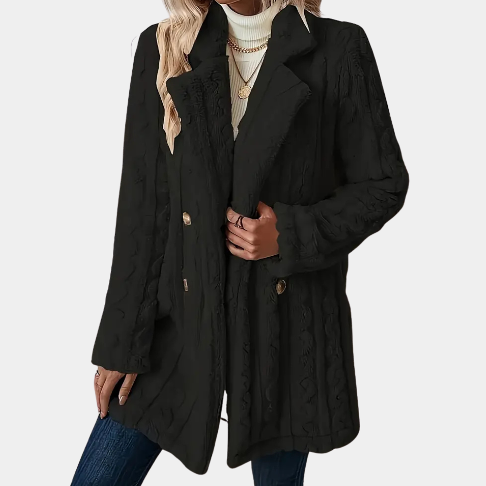 Violette | Hearty Cable Knit Winter Coat for Women