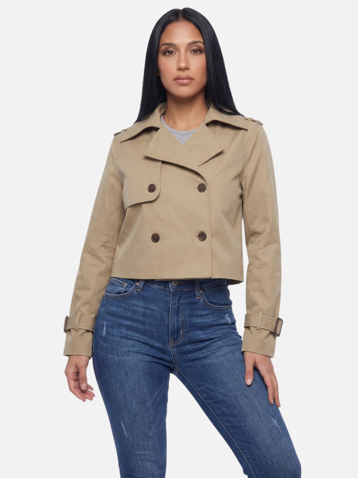 Women's Cropped Trench Coat