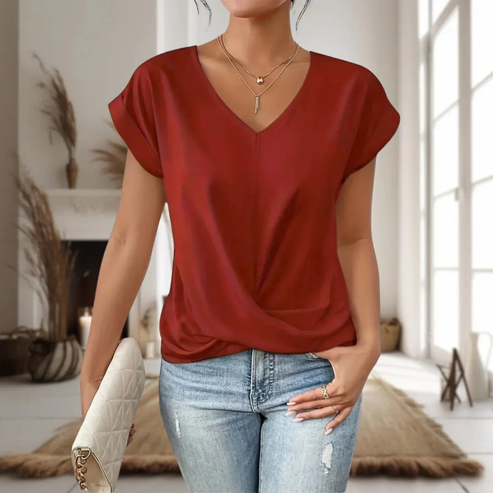 Frances | Unfussy Sweetheart Neck Long Sleeve Tee for Women