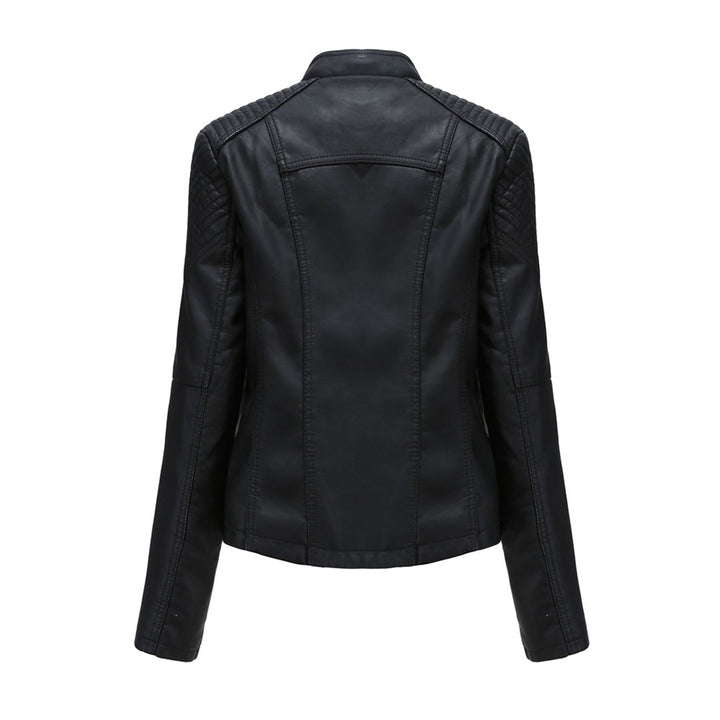 Priscilla | Soft Tan Faux Leather Jacket for Women