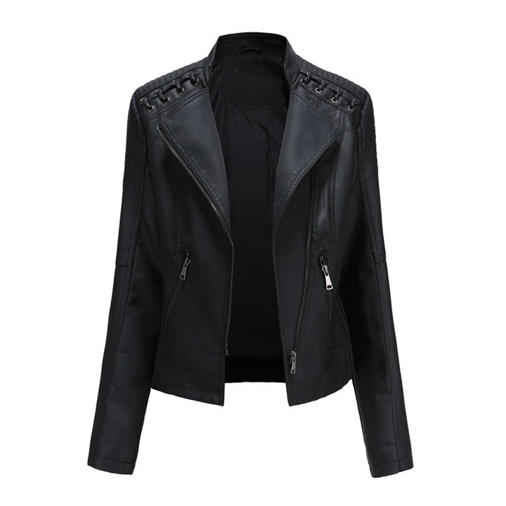 Priscilla | Soft Tan Faux Leather Jacket for Women