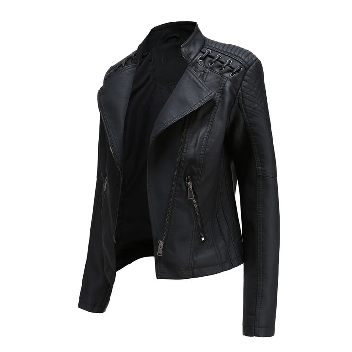 Priscilla | Soft Tan Faux Leather Jacket for Women