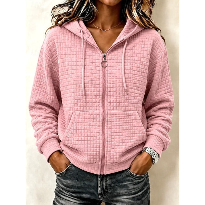 Ella | Tender Textured Zip Up Hoodie for Women