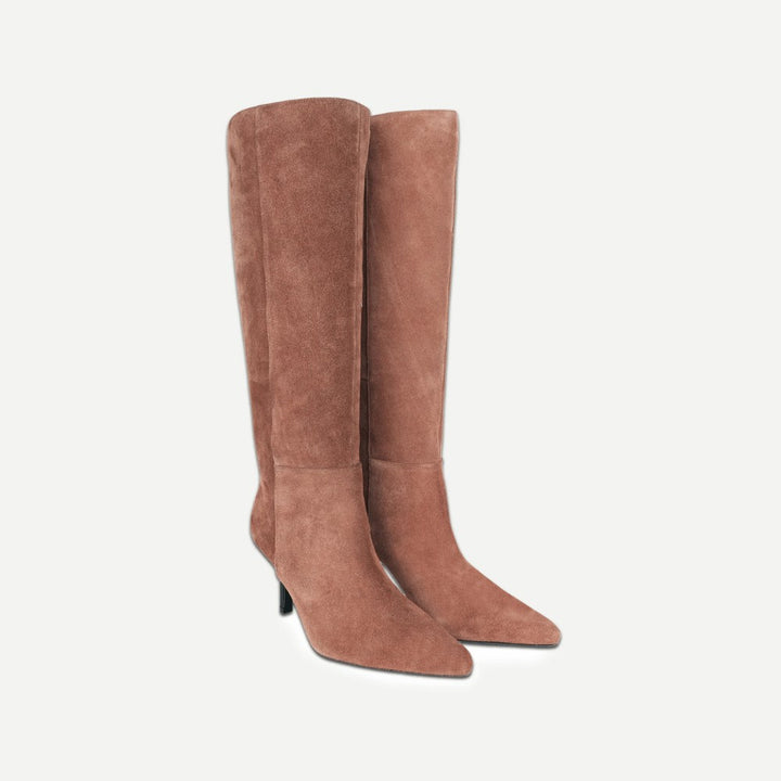 Radegonde Cognac Knee High Boots for women