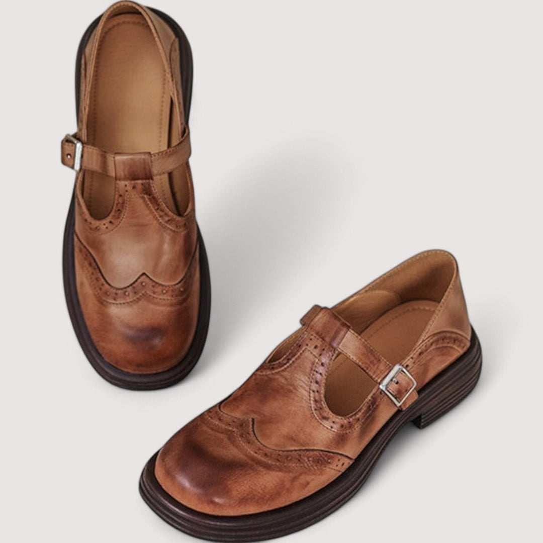 Amarante — Classic Leather Mary Jane Shoes (2), Rosewood Virginia