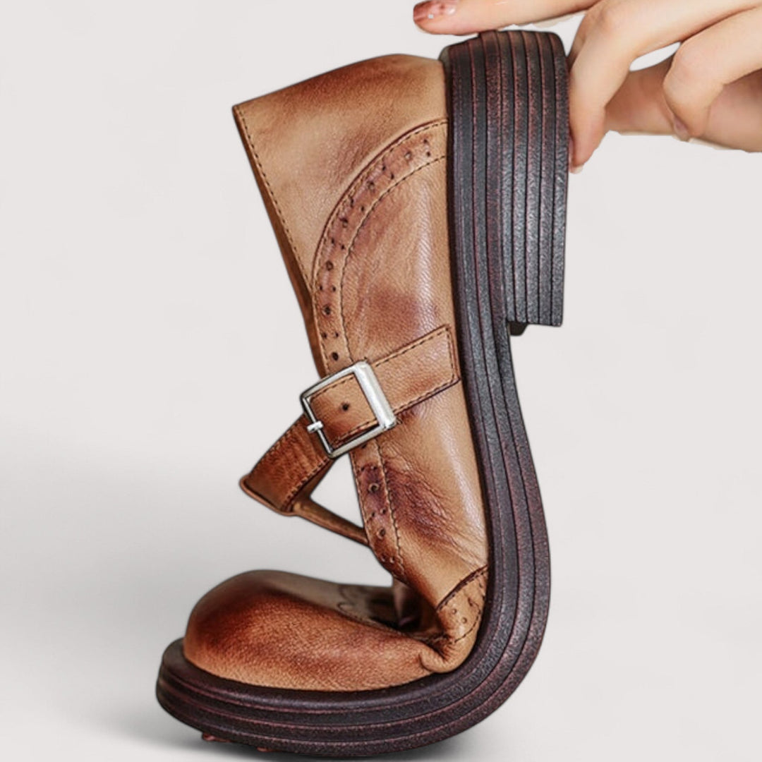 Amarante — Classic Leather Mary Jane Shoes (3), Rosewood Virginia