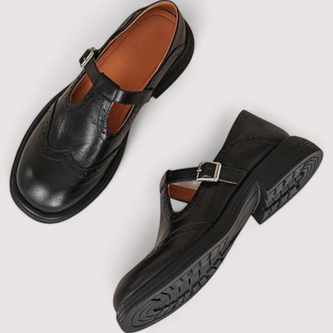 Amarante — Classic Leather Mary Jane Shoes (5), Rosewood Virginia
