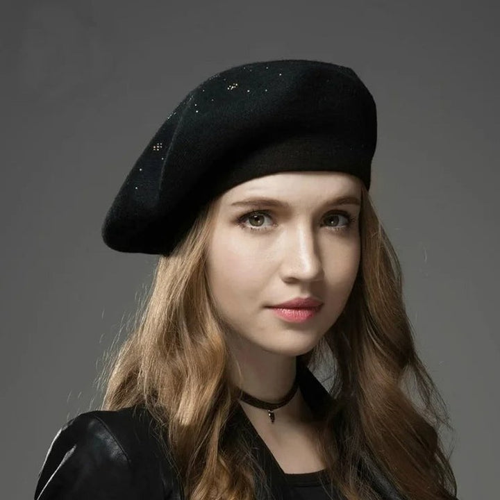Amberly — Soft Wool Blend Beret (2), Rosewood Virginia