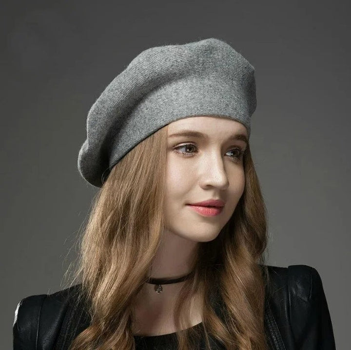 Amberly — Soft Wool Blend Beret (5), Rosewood Virginia