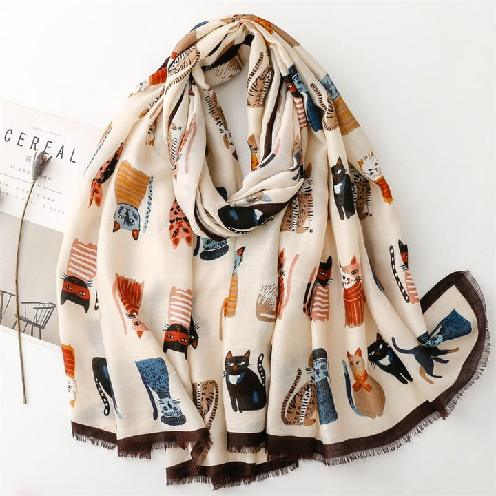 Angelique — Printed Lightweight Winter Scarf, Rosewood Virginia