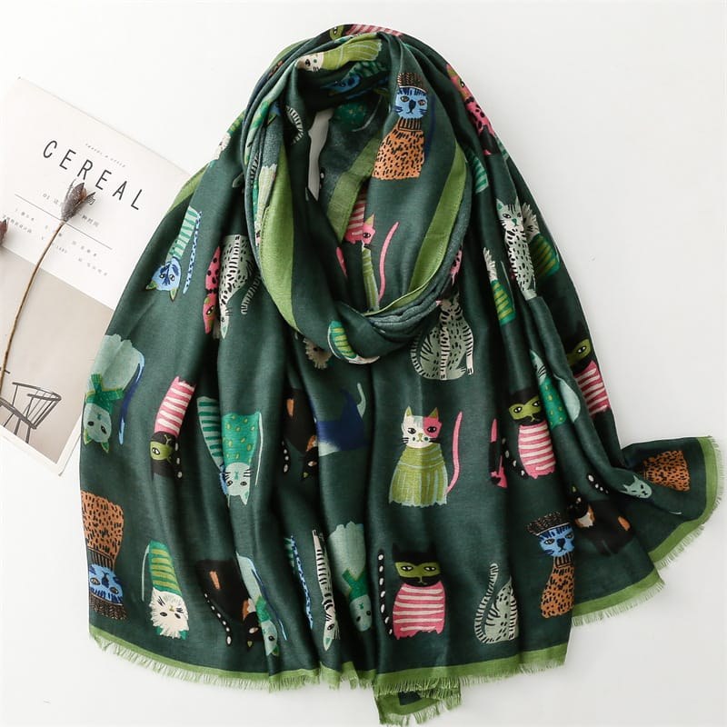 Angelique — Printed Lightweight Winter Scarf (3), Rosewood Virginia