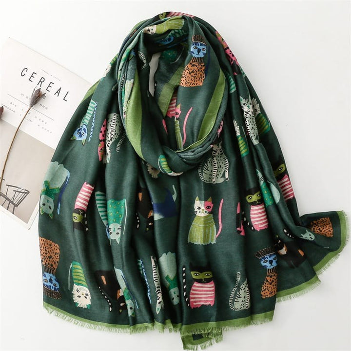 Angelique — Printed Lightweight Winter Scarf (3), Rosewood Virginia