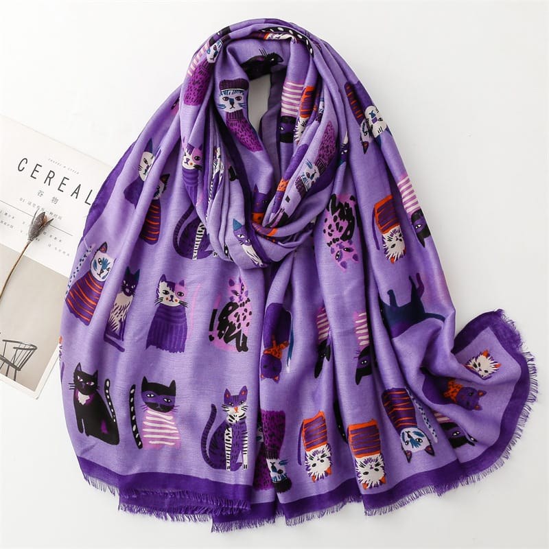Angelique — Printed Lightweight Winter Scarf (4), Rosewood Virginia