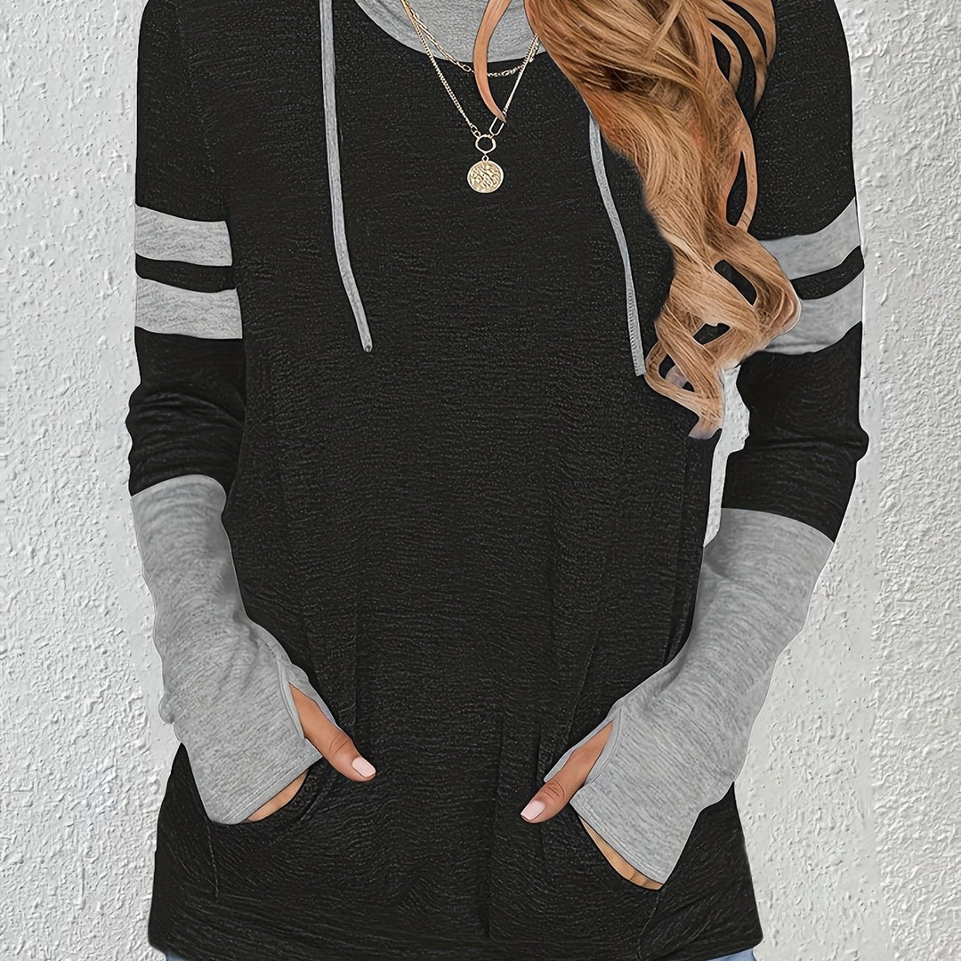 Annabeth — Relaxed Color Block Hoodie (2), Rosewood Virginia