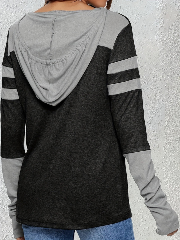 Annabeth — Relaxed Color Block Hoodie (3), Rosewood Virginia
