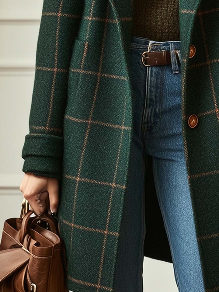 Aurelle — Retro Plaid Tweed Blazer (3), Rosewood Virginia