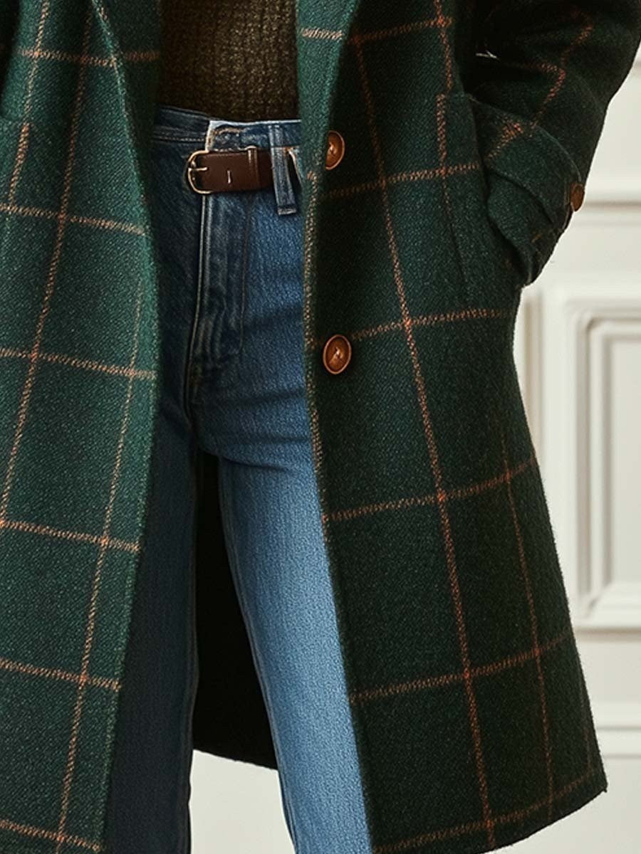 Aurelle — Retro Plaid Tweed Blazer (4), Rosewood Virginia