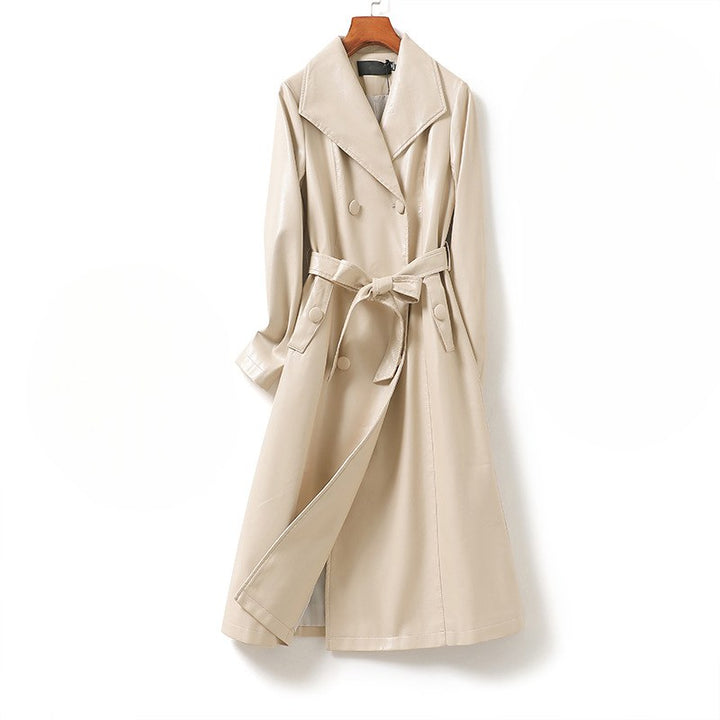 Avelina — Sheepskin Leather Trench Coat (4), Rosewood Virginia