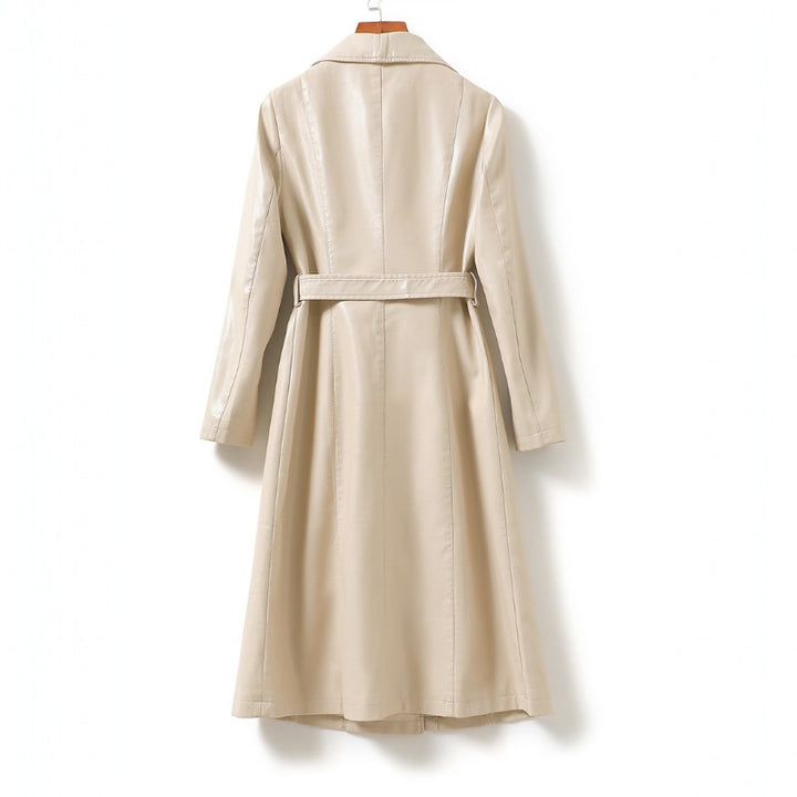 Avelina — Sheepskin Leather Trench Coat (5), Rosewood Virginia