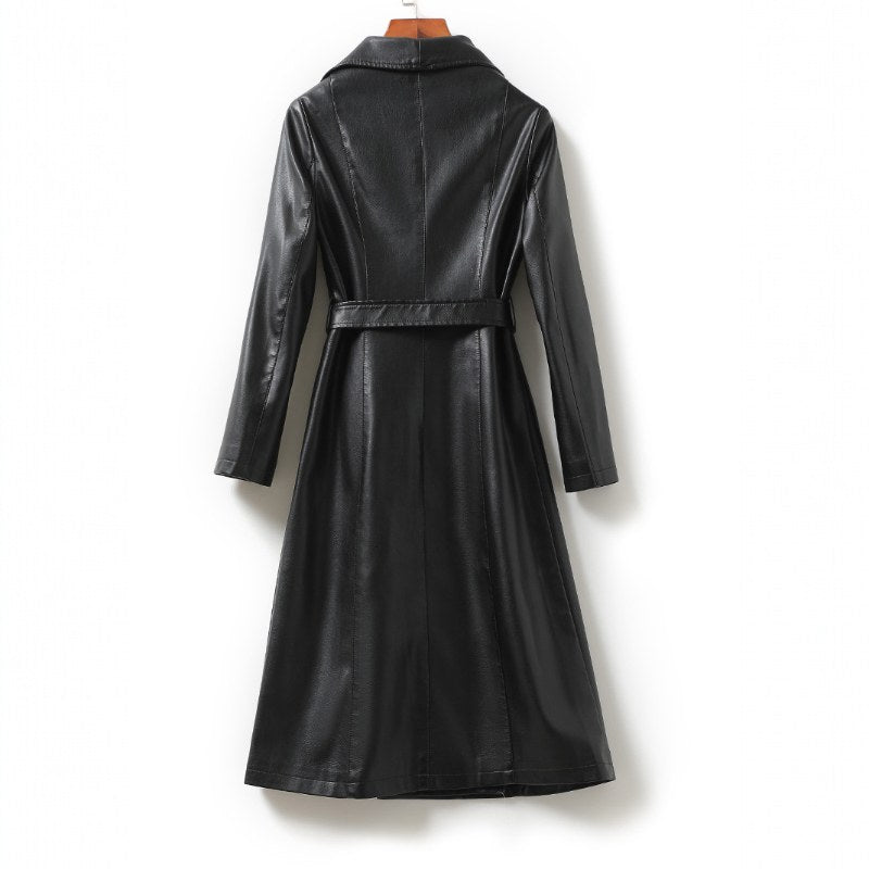 Avelina — Sheepskin Leather Trench Coat (7), Rosewood Virginia