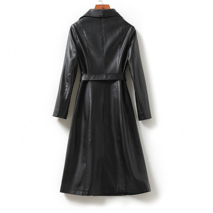 Avelina — Sheepskin Leather Trench Coat (7), Rosewood Virginia