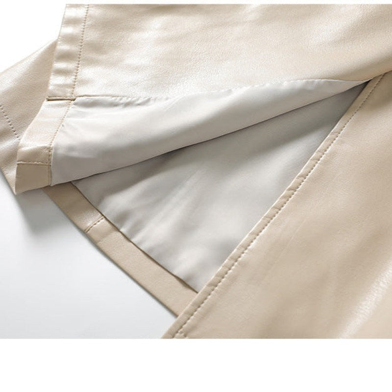 Avelina — Sheepskin Leather Trench Coat (10), Rosewood Virginia