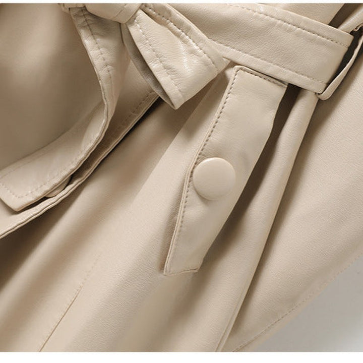 Avelina — Sheepskin Leather Trench Coat (11), Rosewood Virginia