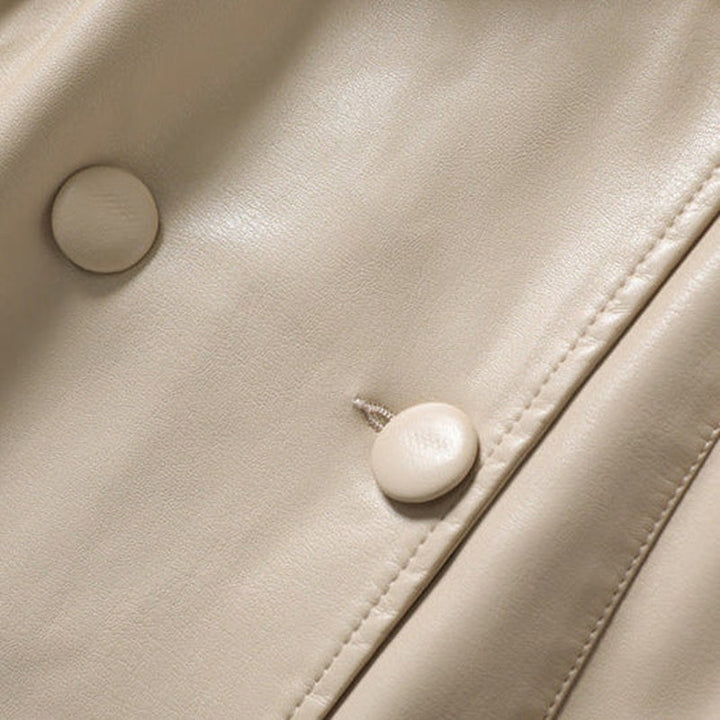 Avelina — Sheepskin Leather Trench Coat (12), Rosewood Virginia