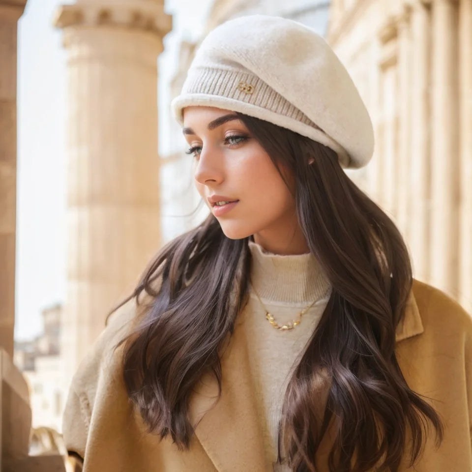 Azelie — Classic Wool Beret (3), Rosewood Virginia
