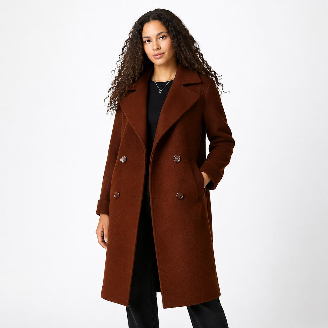 Basilie — Belted Double Breasted Trench Coat (2), Rosewood Virginia