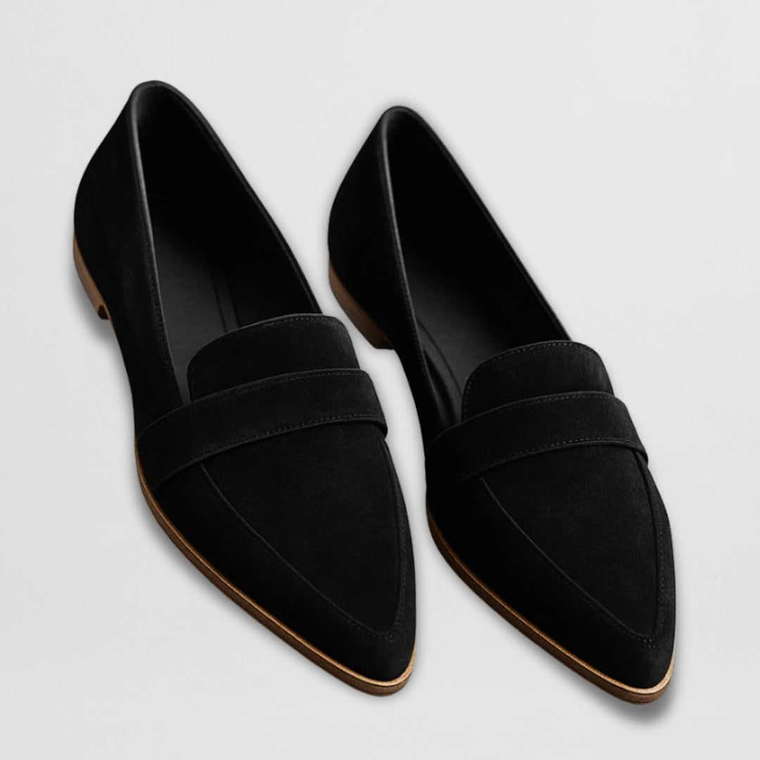 Bellamie — Pointed Toe Suede Loafer Flats (3), Rosewood Virginia