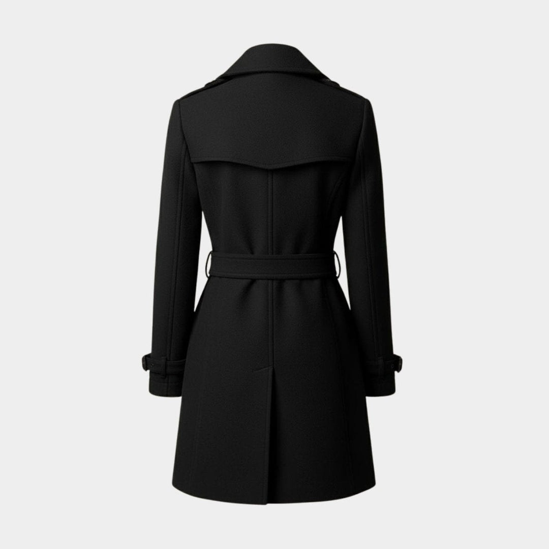 Charlene — Double Breasted Wool Trench Coat (10), Rosewood Virginia