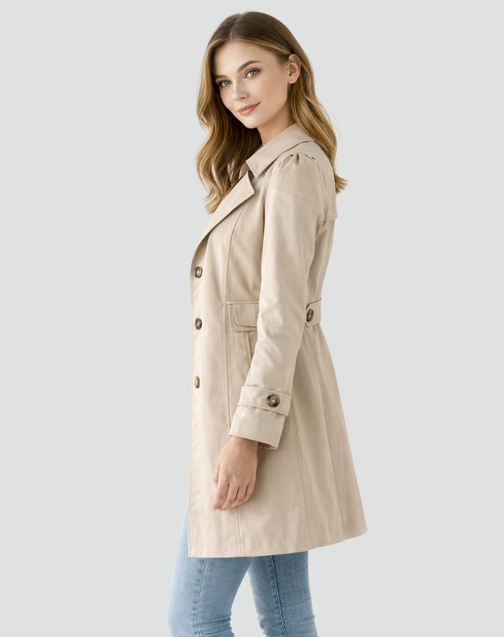 Christiane — Mid Length Tailored Trench Coat (6), Rosewood Virginia