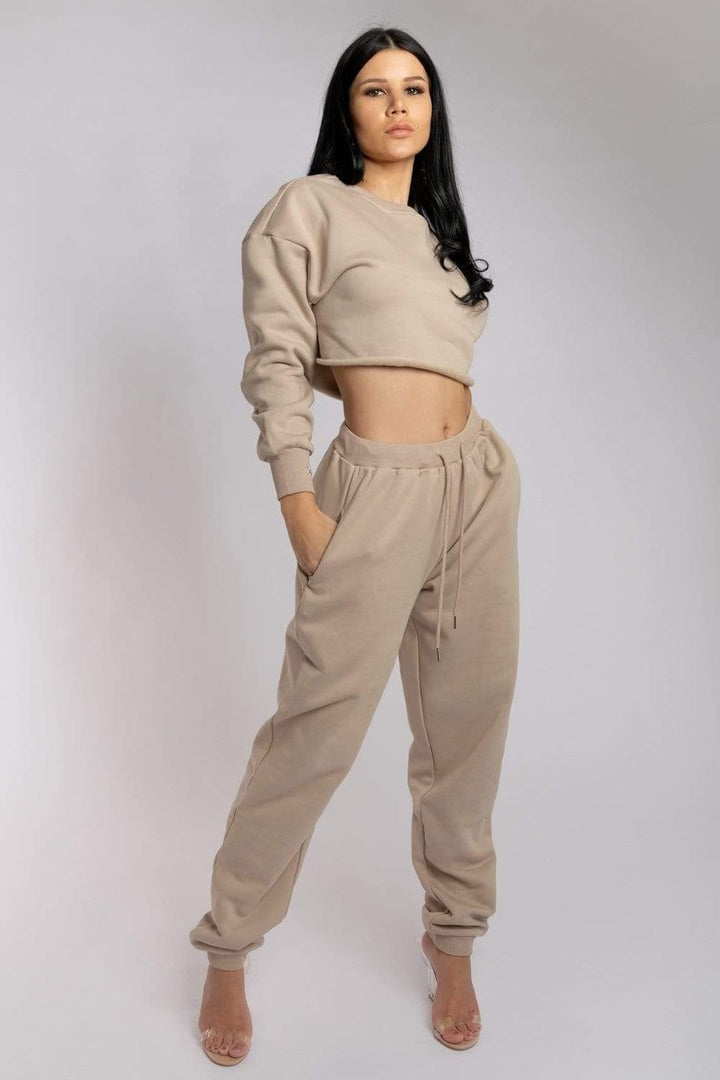 Corinne — Relaxed Oversized Sweatpants with High Waist, Rosewood Virginia