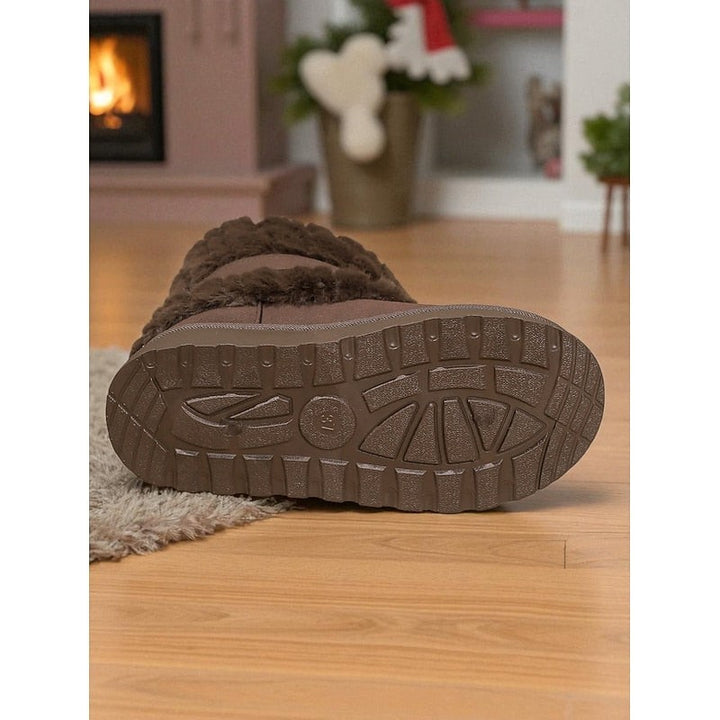 Jacinthe — Cozy Cuffed Slip On Warm Winter Boots for Women