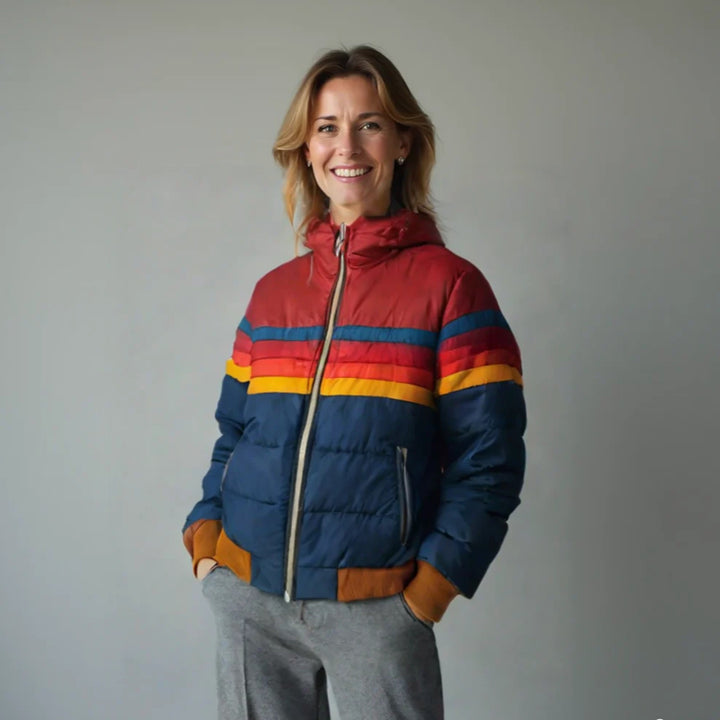 Domenica — Quilted Zip Up Puffer Jacket, Rosewood Virginia