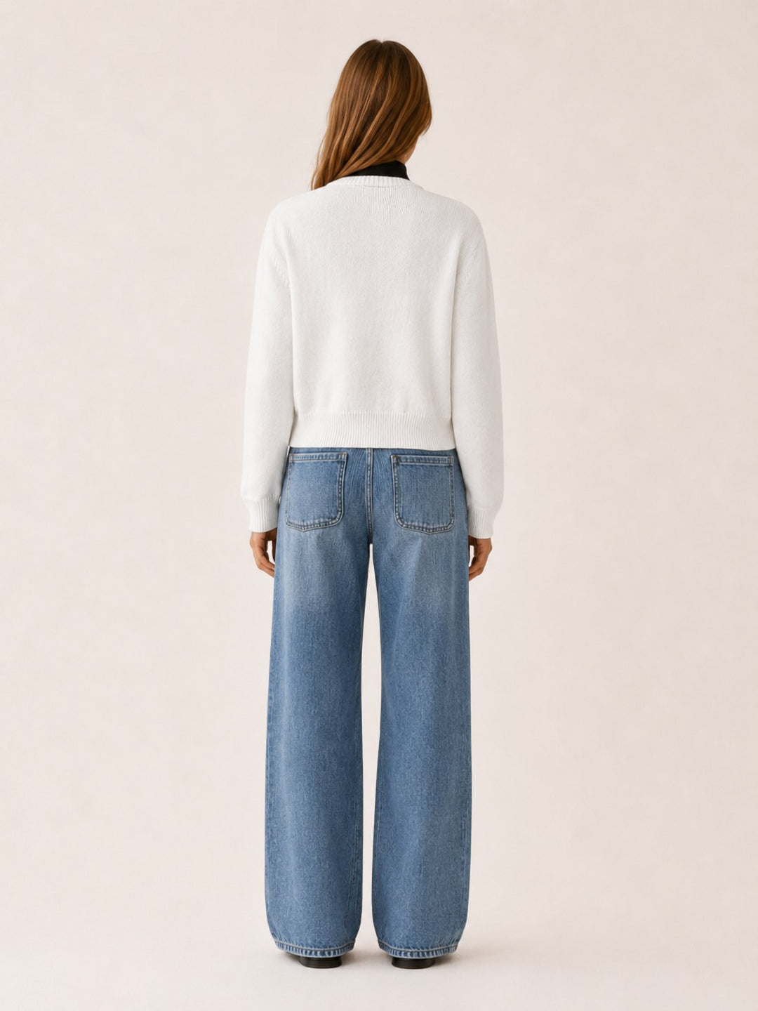 Dorothee — Round Neck Cropped Cardigan, Rosewood Virginia