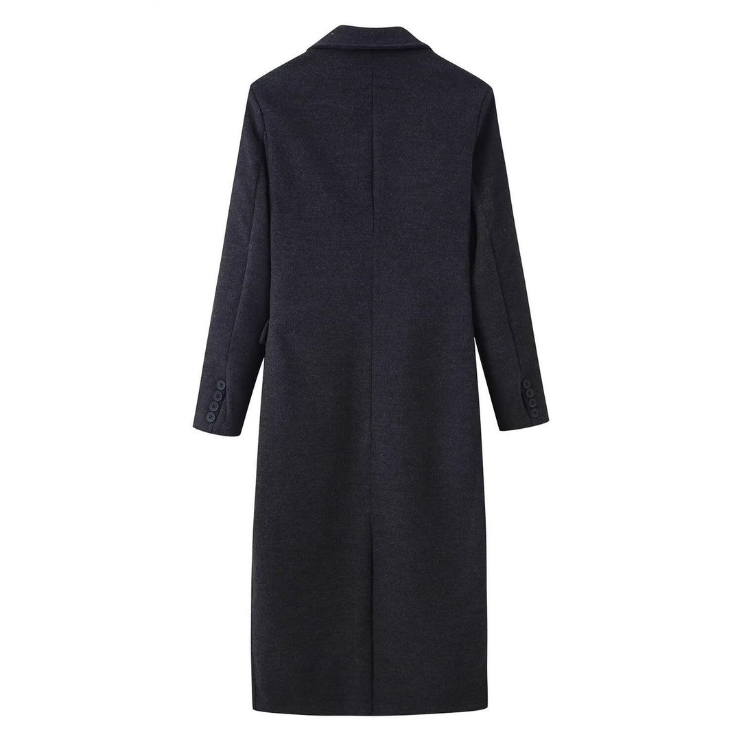 Eliza — Elegant Longline Wool Coat, Rosewood Virginia