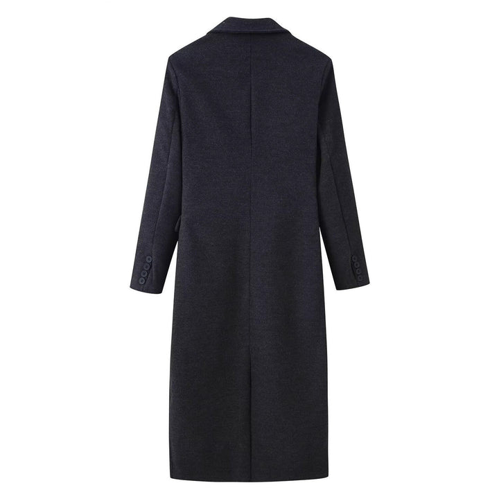 Eliza — Elegant Longline Wool Coat, Rosewood Virginia
