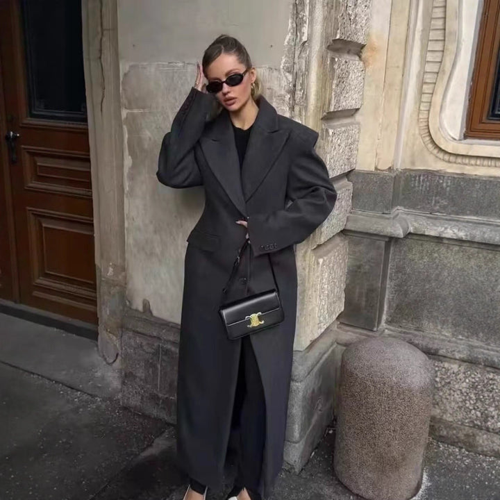 Eliza — Elegant Longline Wool Coat (3), Rosewood Virginia