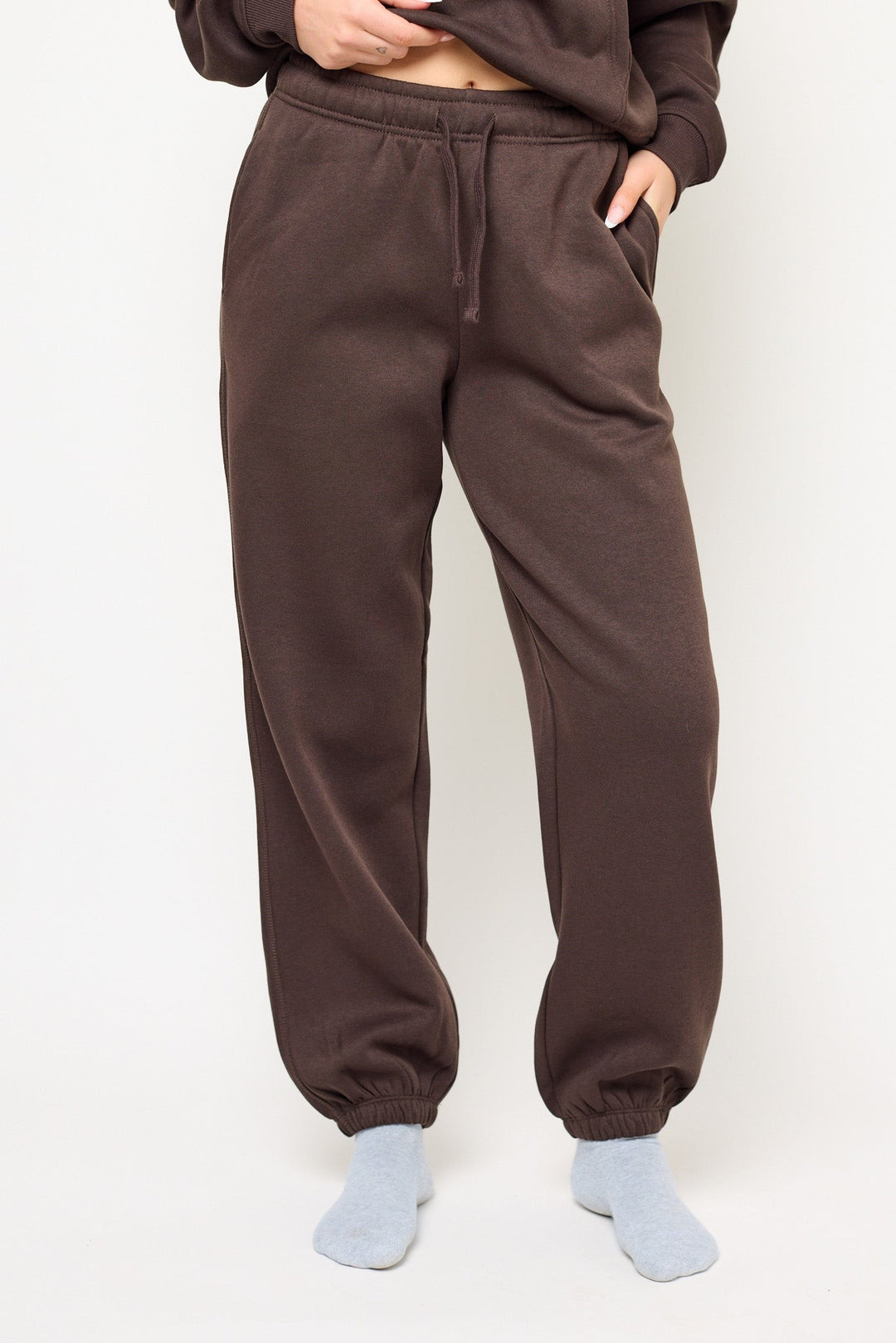Elodie — Cosy Fleece Sweatpants with Drawstring Waist, Rosewood Virginia