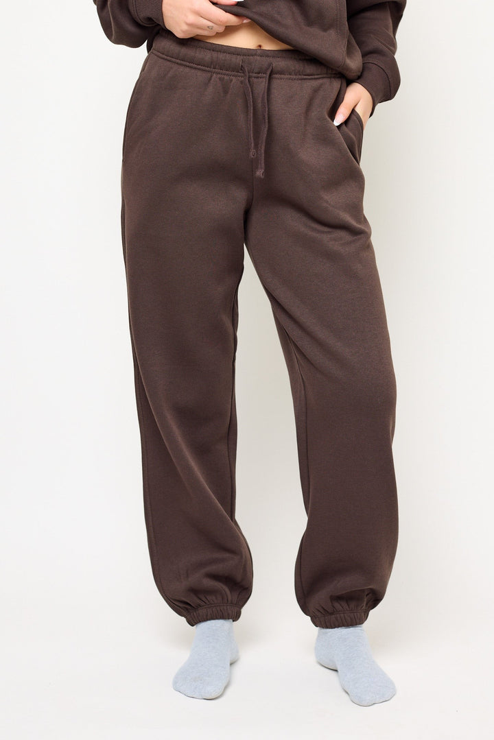 Elodie — Cosy Fleece Sweatpants with Drawstring Waist, Rosewood Virginia