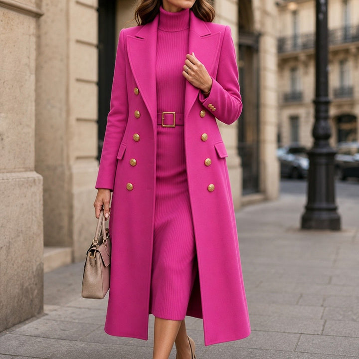 Elsa — Elegant Tailored Long Coat, Rosewood Virginia