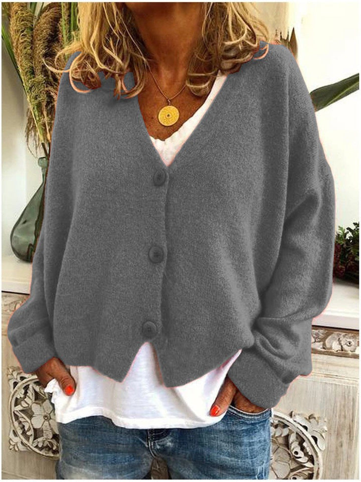 Emilienne — Oversized Knit Cardigan Sweater (6), Rosewood Virginia