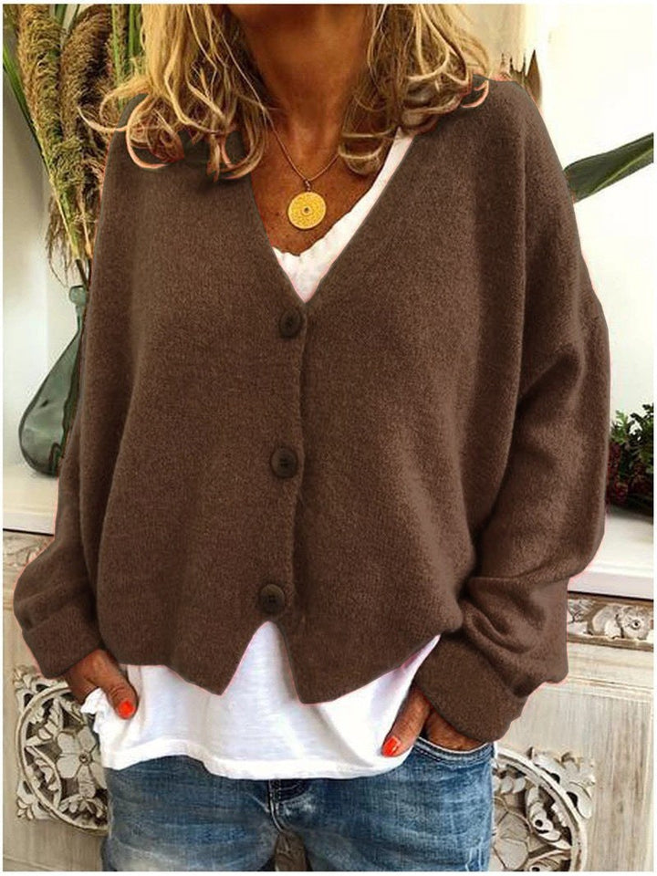 Emilienne — Oversized Knit Cardigan Sweater (13), Rosewood Virginia