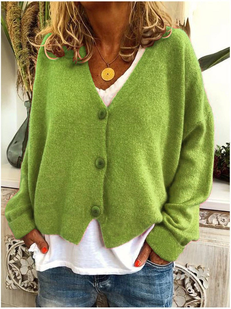 Emilienne — Oversized Knit Cardigan Sweater (15), Rosewood Virginia