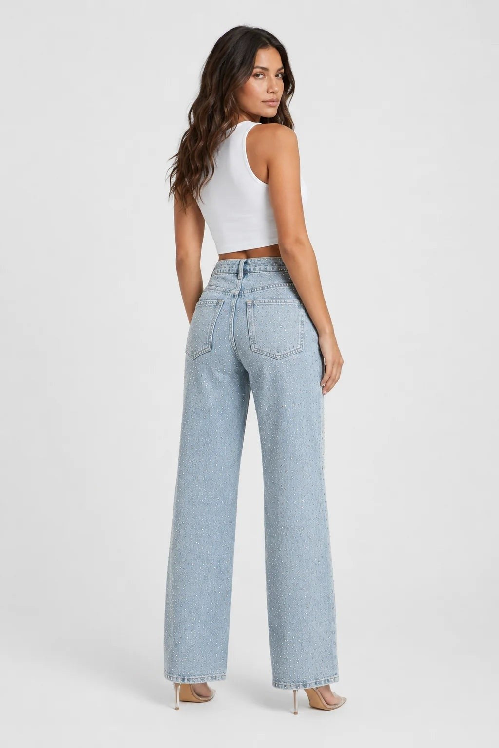 Esme — Rhinestone Wide Leg Baggy Jeans (4), Rosewood Virginia