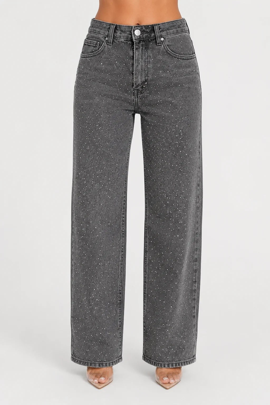 Esme — Rhinestone Wide Leg Baggy Jeans (9), Rosewood Virginia