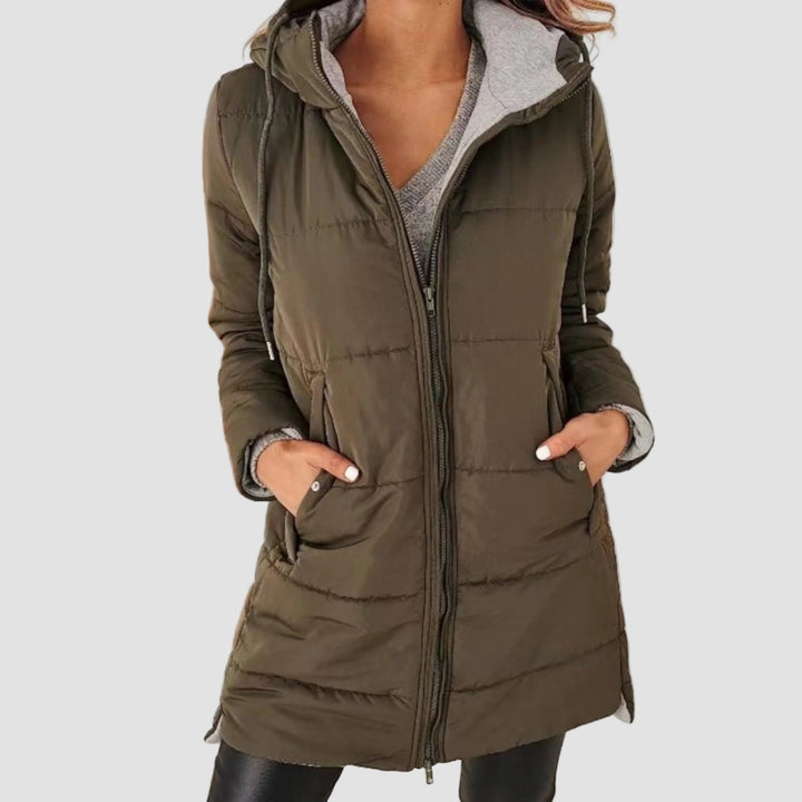 Faye — Hooded Light Quilted Jacket, Rosewood Virginia